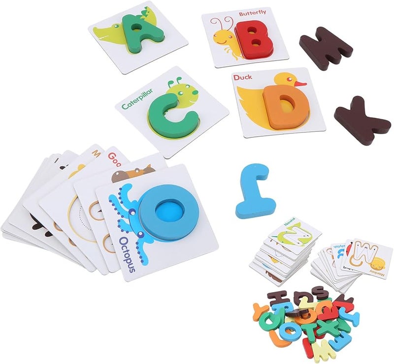 لعبة ألغاز بطاقات الحروف الأبجدية لعبة تعليمية للأطفال فوق 3 سنوات - Image 3